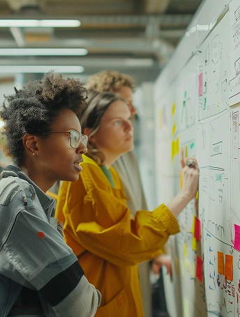 <div>
<div tabindex="-1">
<div>
<div dir="auto" data-message-author-role="assistant" data-message-id="9416ae9b-da72-4a0e-b6a0-45b67d5f7193" data-message-model-slug="gpt-4o">
<div>
<div>
<p data-start="29" data-end="190" data-is-last-node="" data-is-only-node="">A group of diverse team members stand at a whiteboard covered in notes, wireframes, and sticky notes, collaborating on a strategic planning or UX design process.</p>
</div>
</div>
</div>
</div>
<div>&nbsp;</div>
</div>
</div>