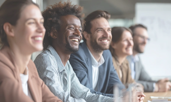 <div>
<div tabindex="-1">
<div>
<div dir="auto" data-message-author-role="assistant" data-message-id="b7db87d1-4073-438c-bdd5-7a0c7cae5230" data-message-model-slug="gpt-4o">
<div>
<div>
<p data-start="15" data-end="295" data-is-last-node="" data-is-only-node="">A diverse group of professionals sitting side by side at a conference table, smiling and attentively engaged in a meeting or presentation. The atmosphere appears collaborative and positive, with natural lighting and blurred background suggesting a modern office or training space.</p>
</div>
</div>
</div>
</div>
</div>
</div>