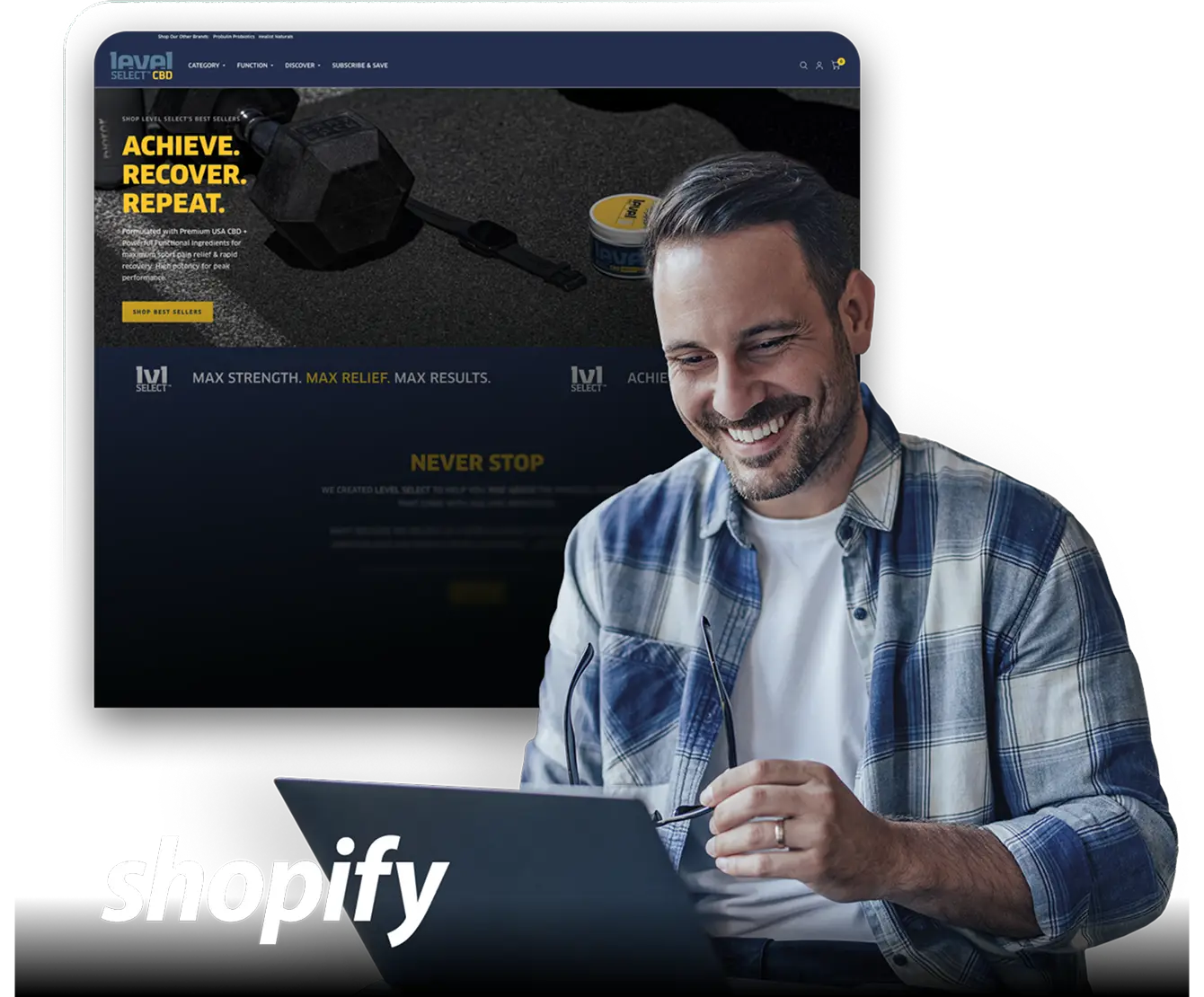 user on computer